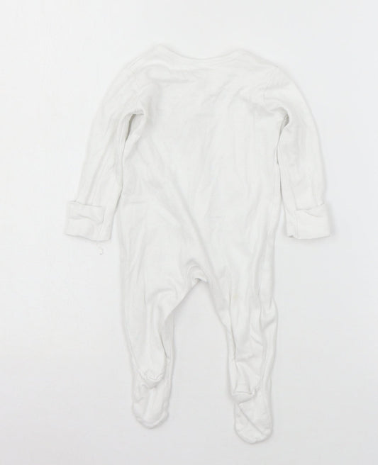 George Baby White Spotted Jersey Babygrow One-Piece Size 0-3 Months