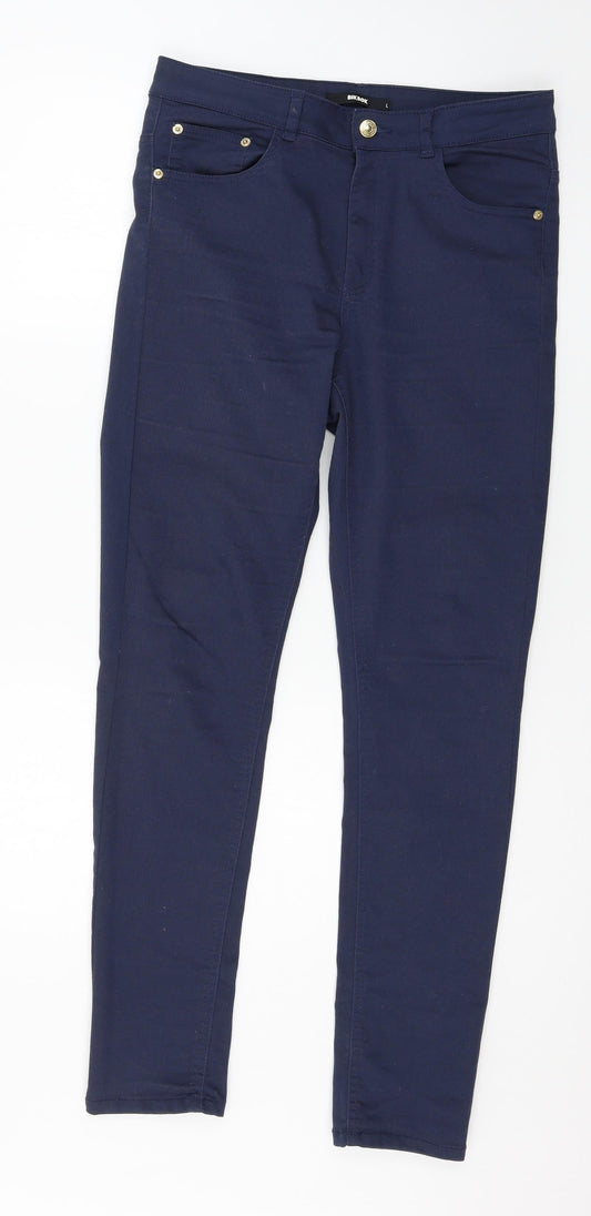 Womens UK Size L Bikbok Regular Fit Straight Blue Jeans