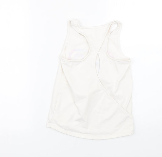 F&F Girls White Basic Tank Size 8-9 Years