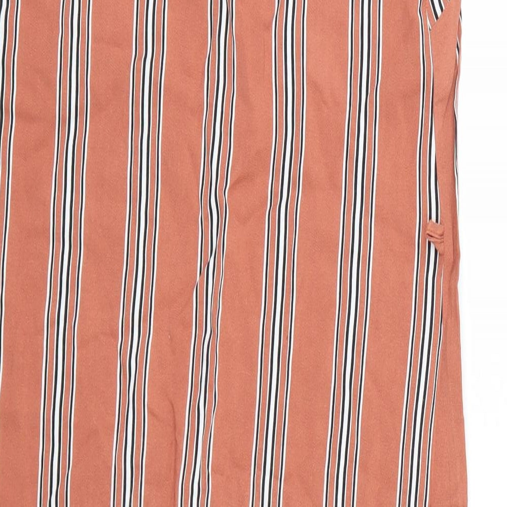 Primark Womens Orange Striped Tank Dress Size 8