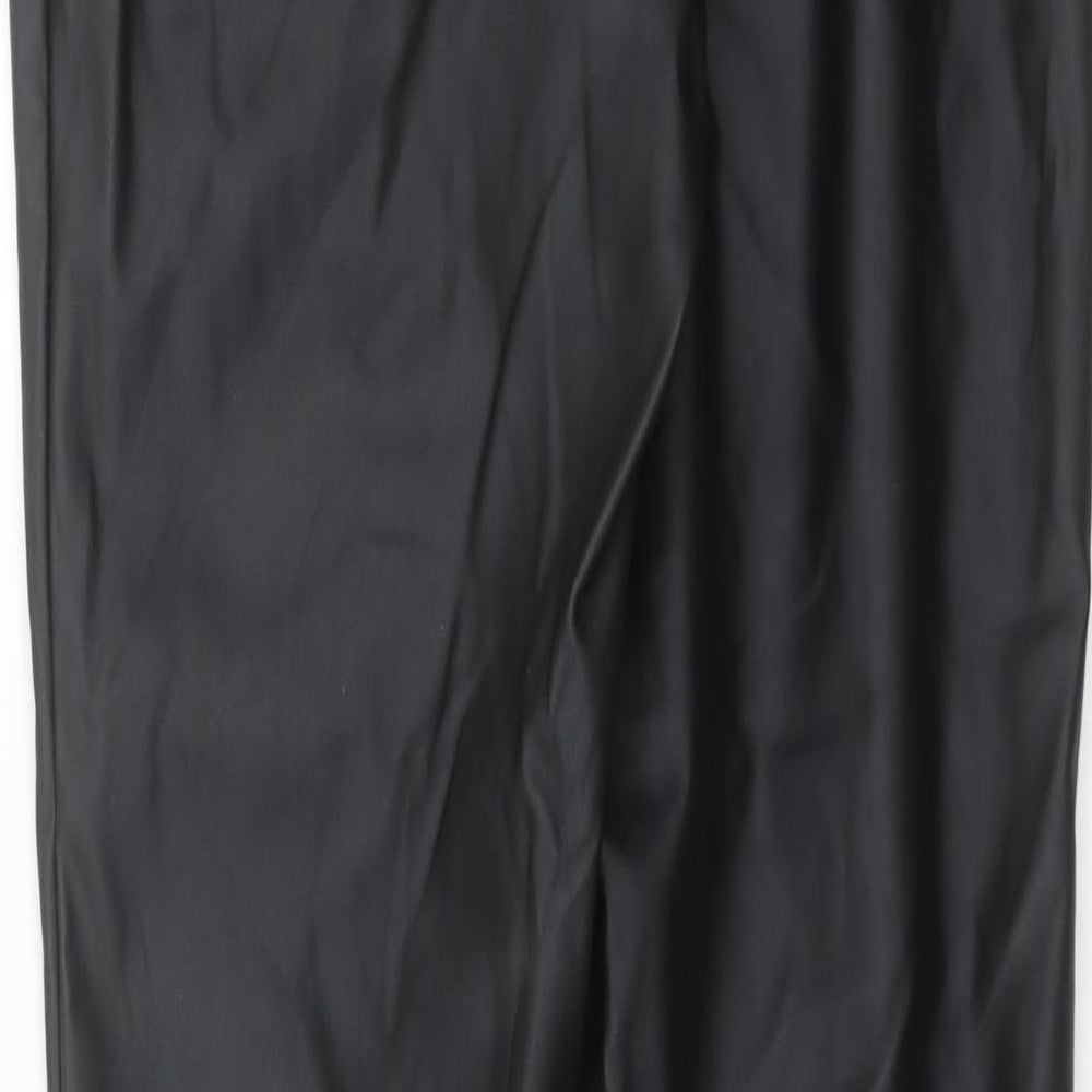 Womens UK Size 10 Missguided Regular Fit Black Trousers