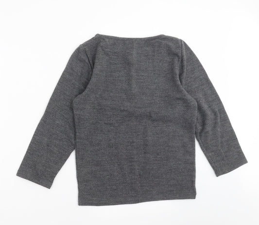 Evidence Womens Grey Knit Pullover Jumper Size XL - sequins