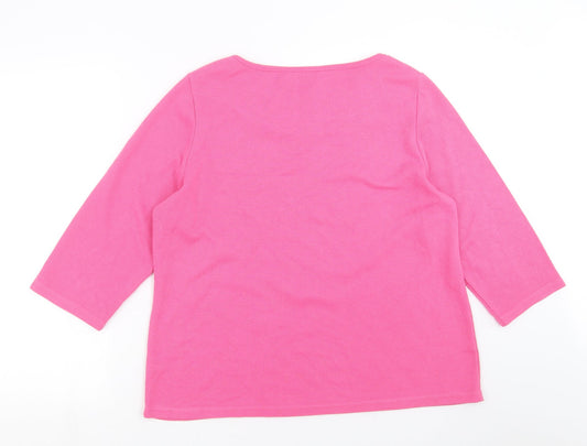 Womens UK Size 18 Love Leisure Pink Pullover Jumper