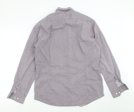 Mens UK Collar Size 16 Debenhams Smart Purple Dress Shirt