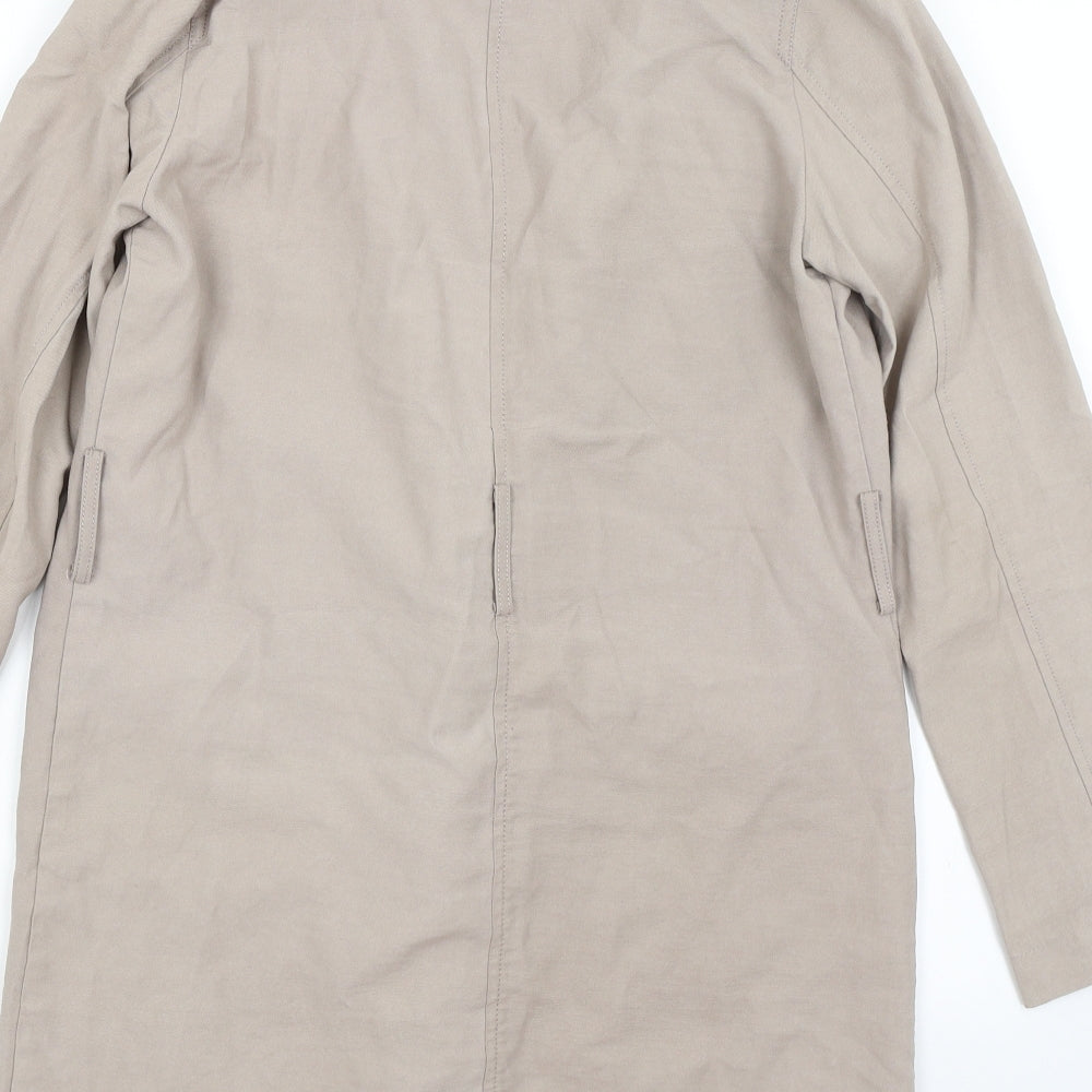 New Look Womens Beige Overcoat Coat Size 10