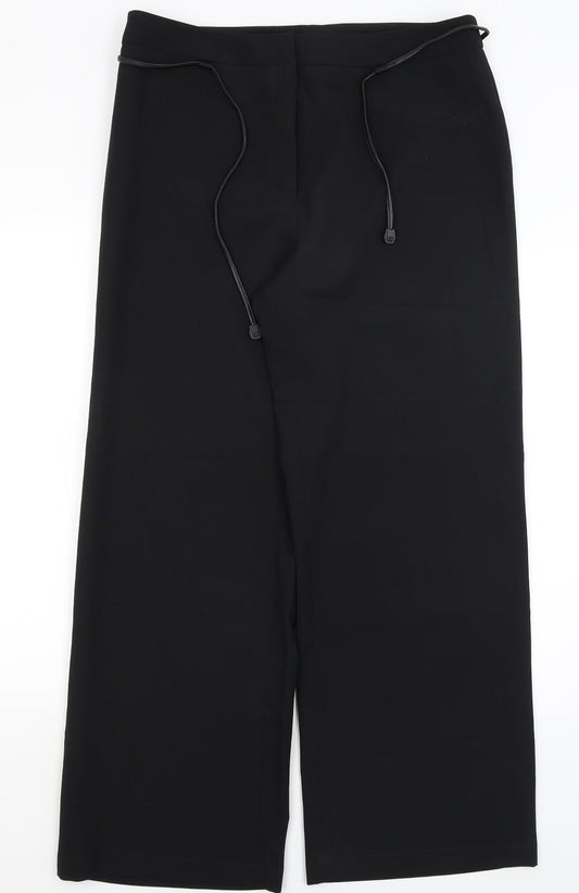 Womens UK Size 16 Kit Regular Fit Dress Pants Black Trousers