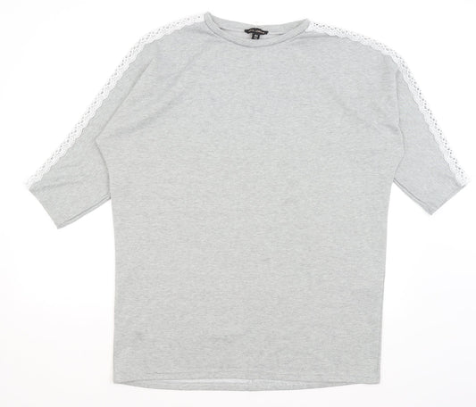 Womens UK Size M QED London Grey Pullover Jumper