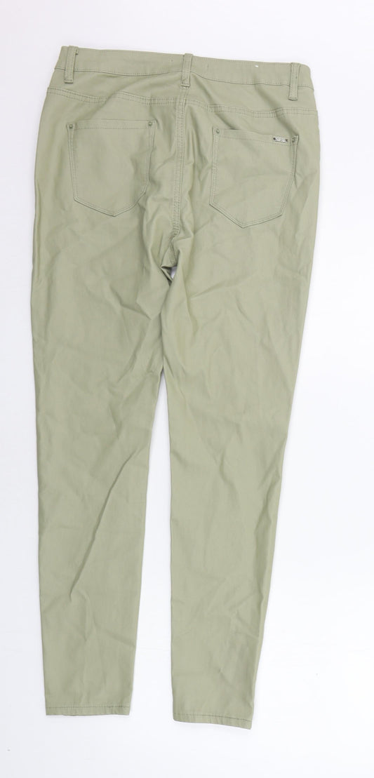 Elegence DELUXE Womens Green Trousers Size 14 L27 in