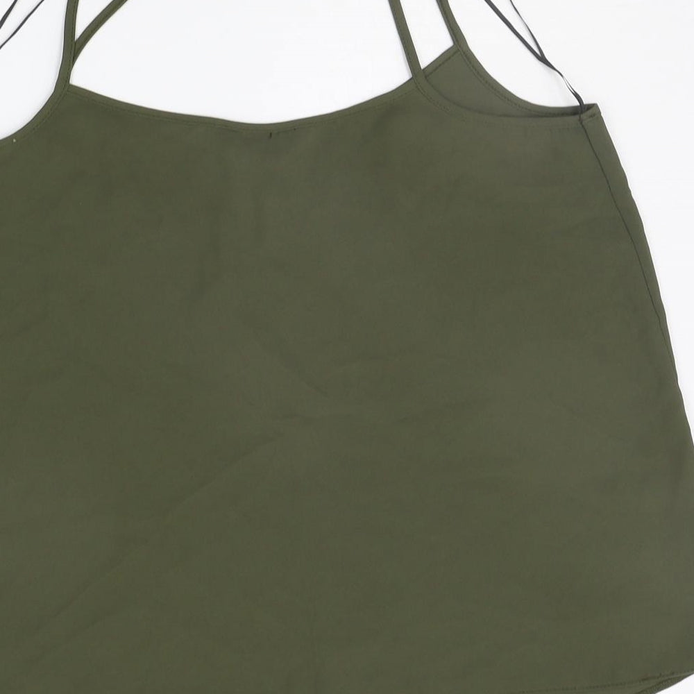 Womens UK Size 14 New Look Green Basic Tank