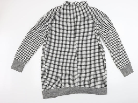 Preworn Womens Grey Check Cardigan Jumper Size L