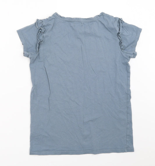 Lily & Dan Girls Blue Basic T-Shirt Size 11-12 Years