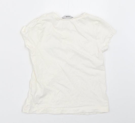 George Girls White Basic T-Shirt Size 5-6 Years