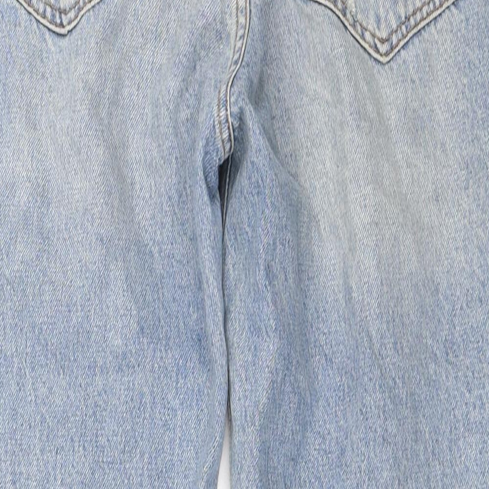 Never Denim Womens Blue Mom Jeans Size 28 in L26 in