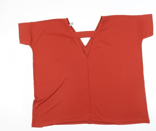 ASOS Womens Red Basic Blouse Size 8