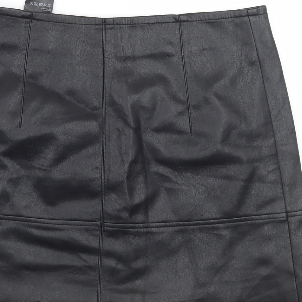 H&M Womens Black A-Line Skirt Size 8