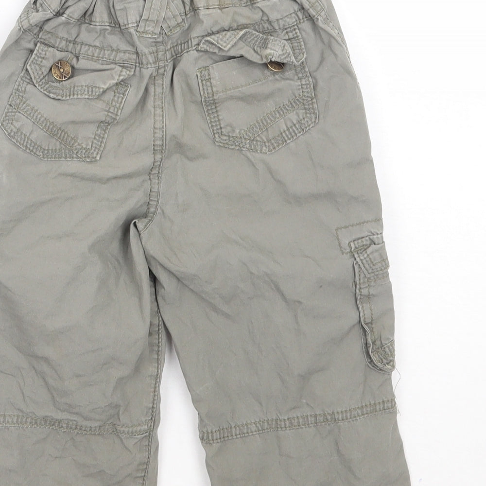 Pumpkin Patch Boys Green Cargo Trousers Size 12-18 Months