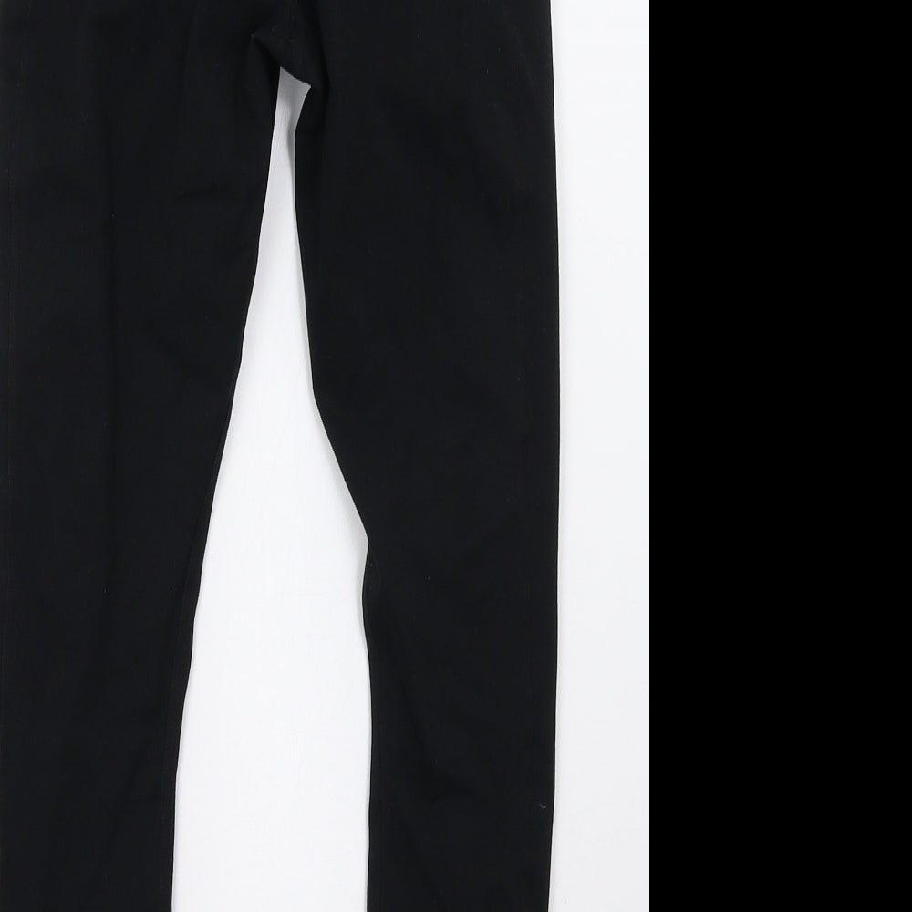 Womens UK Size 6 Preworn Cropped Black Leggings