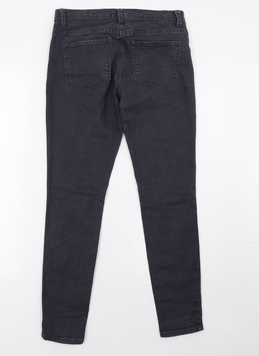 FOREVER 21 Womens Grey Denim Straight Jeans Size 8 L28 in