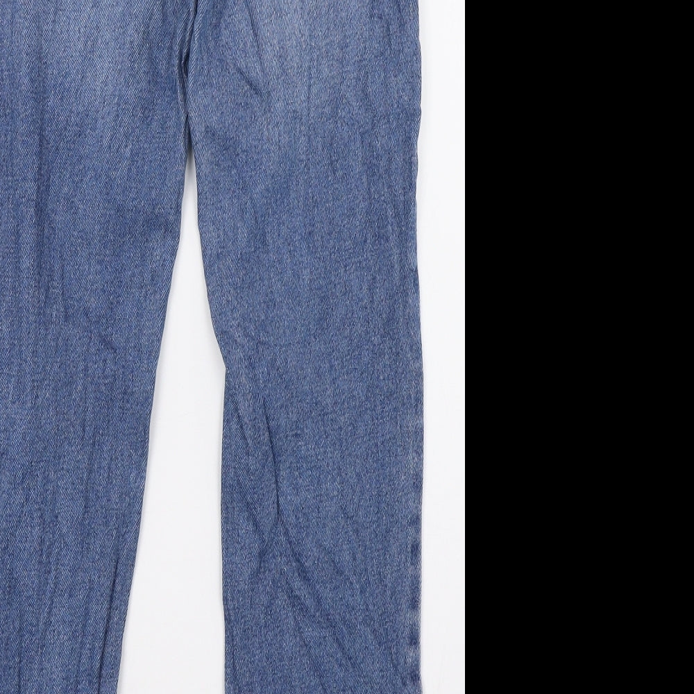 Womens UK Size 6 Preworn Regular Fit Straight Blue Jeans
