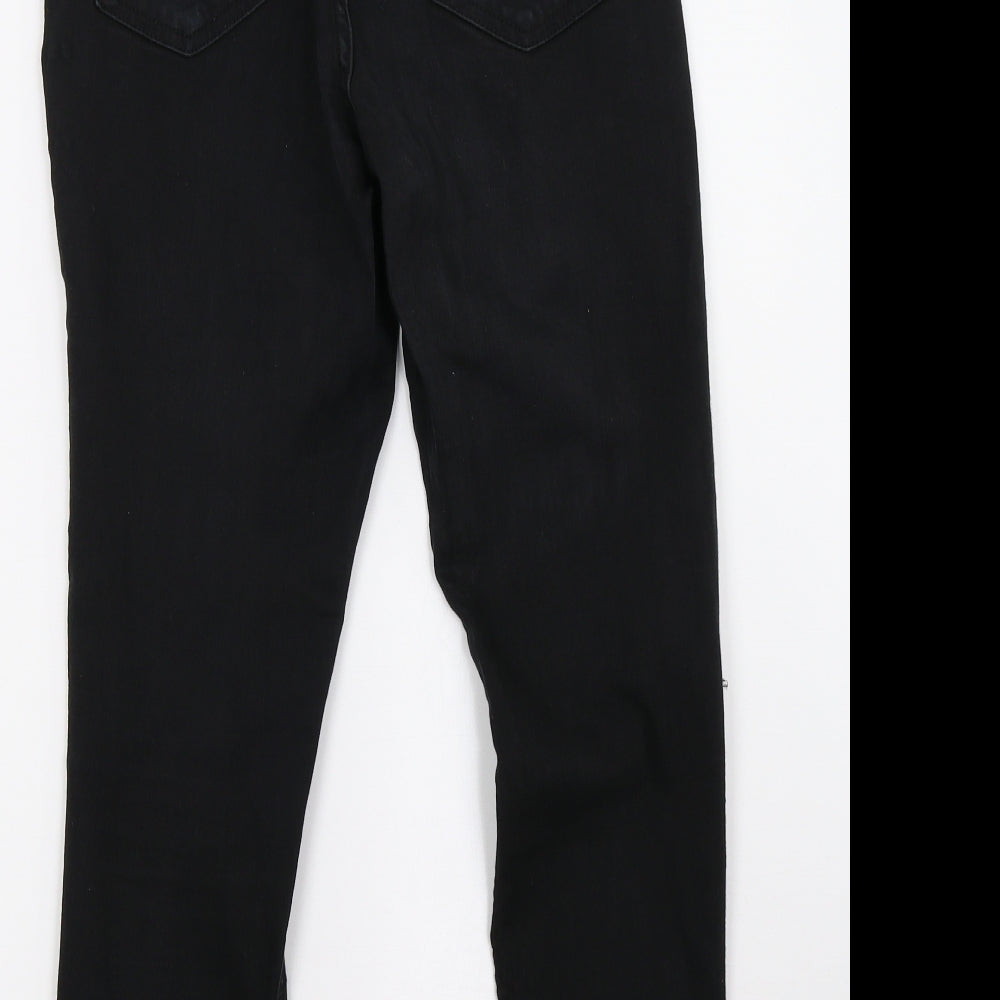 Topshop Womens Black Denim Skinny Jeans Size 28 L30 in