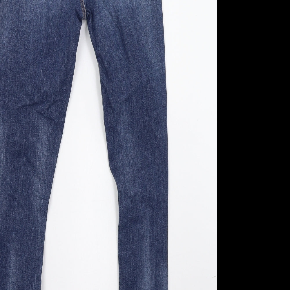 Primark Womens Blue Denim Straight Jeans Size 8 L28 in