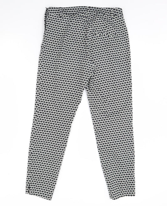 Womens UK Size 10 H&M Regular Fit Black Trousers