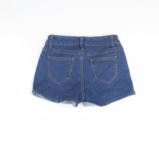 Preworn Girls Blue Denim Cut-Off Shorts Size 9 Years