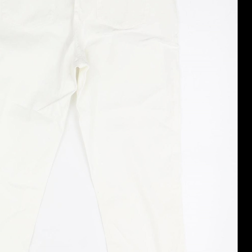 Womens UK Size 10 Maine Regular Fit White Trousers