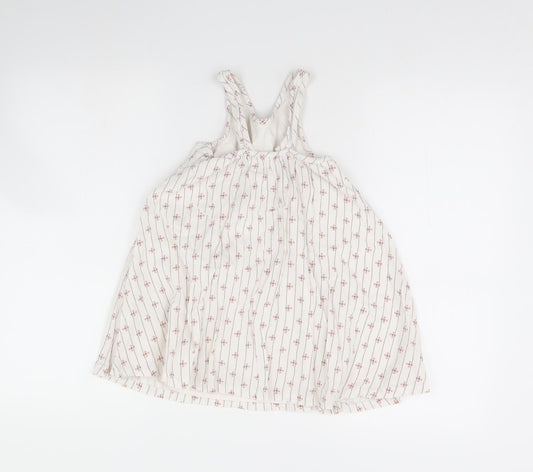 m&s Girls White Striped Maxi Size 2 Years