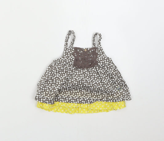 Confetti Baby Brown Polka Dot Shift Size 6-9 Months