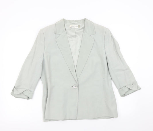 Womens UK Size 14 Country Casuals Petites Green Blazer
