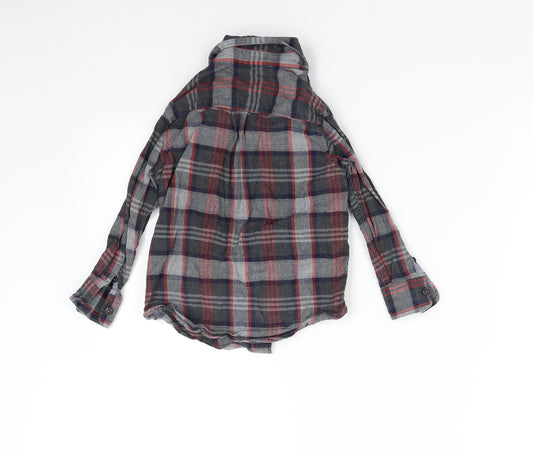 Baby Gap Boys Grey Check Basic Button-Up Size 3 Years