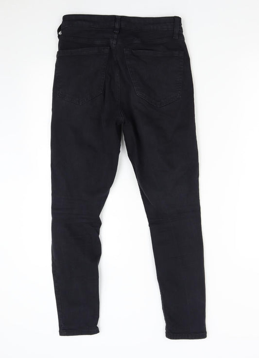 Topshop Womens Black Denim Skinny Jeans Size 28 L30 in
