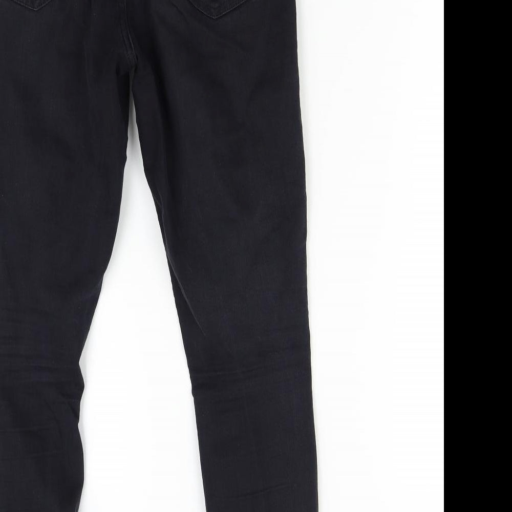 Topshop Womens Black Denim Skinny Jeans Size 28 L30 in