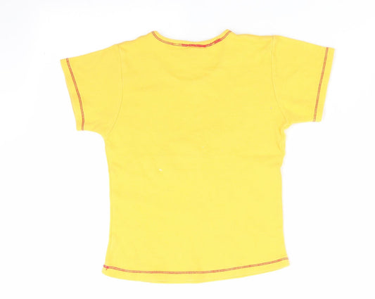 Airbourn Boys Yellow Animal Print Basic T-Shirt Size 10 Years - Safari Africa