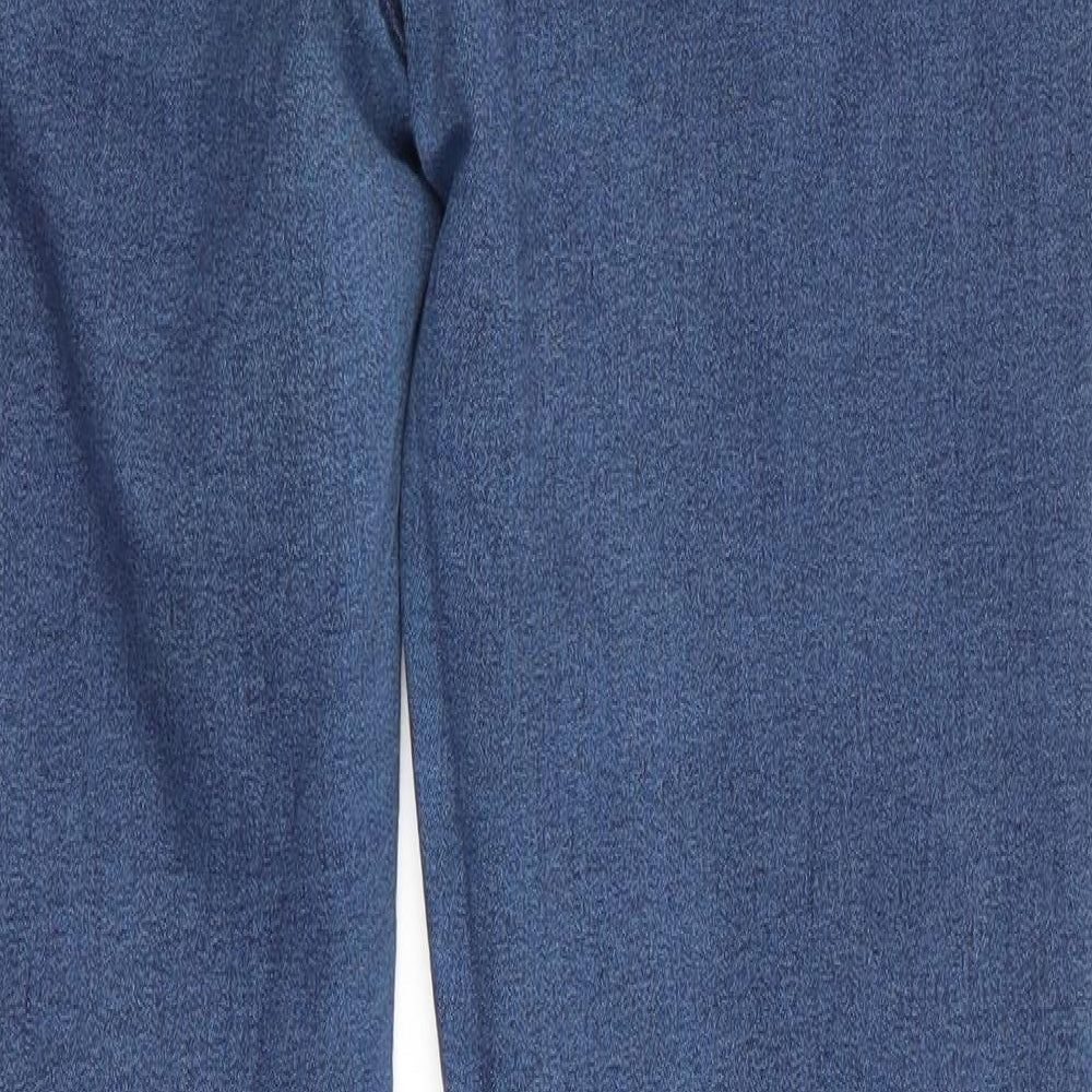 Boohoo Womens Blue Skinny Jeans Size 12 L25 in - cropped