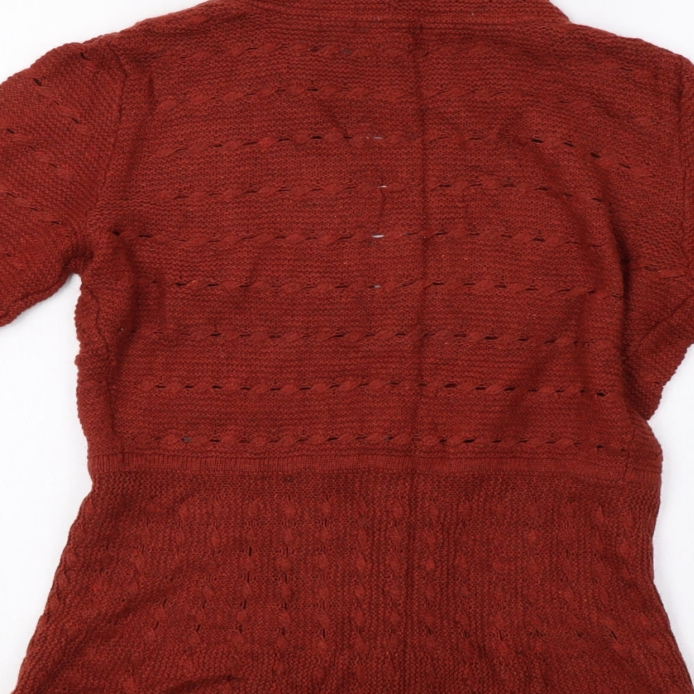Womens UK Size S H&M Brown Cardigan Jumper