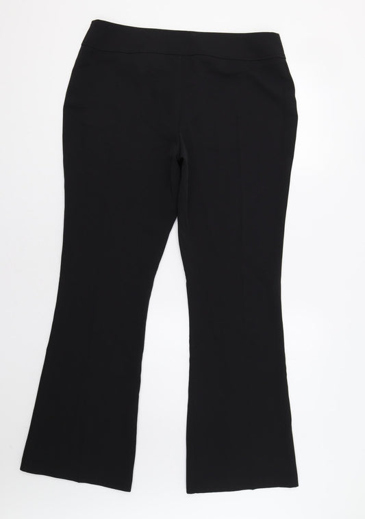 Connected Womens Black Dress Pants Trousers Size 14 L32 in