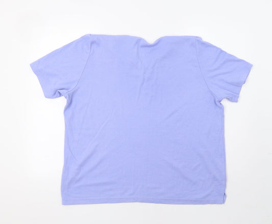 Bonmarché Womens Purple Floral Basic Blouse Size L