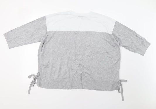 Dorothy Perkins Womens Grey Striped Pullover Jumper Size 20
