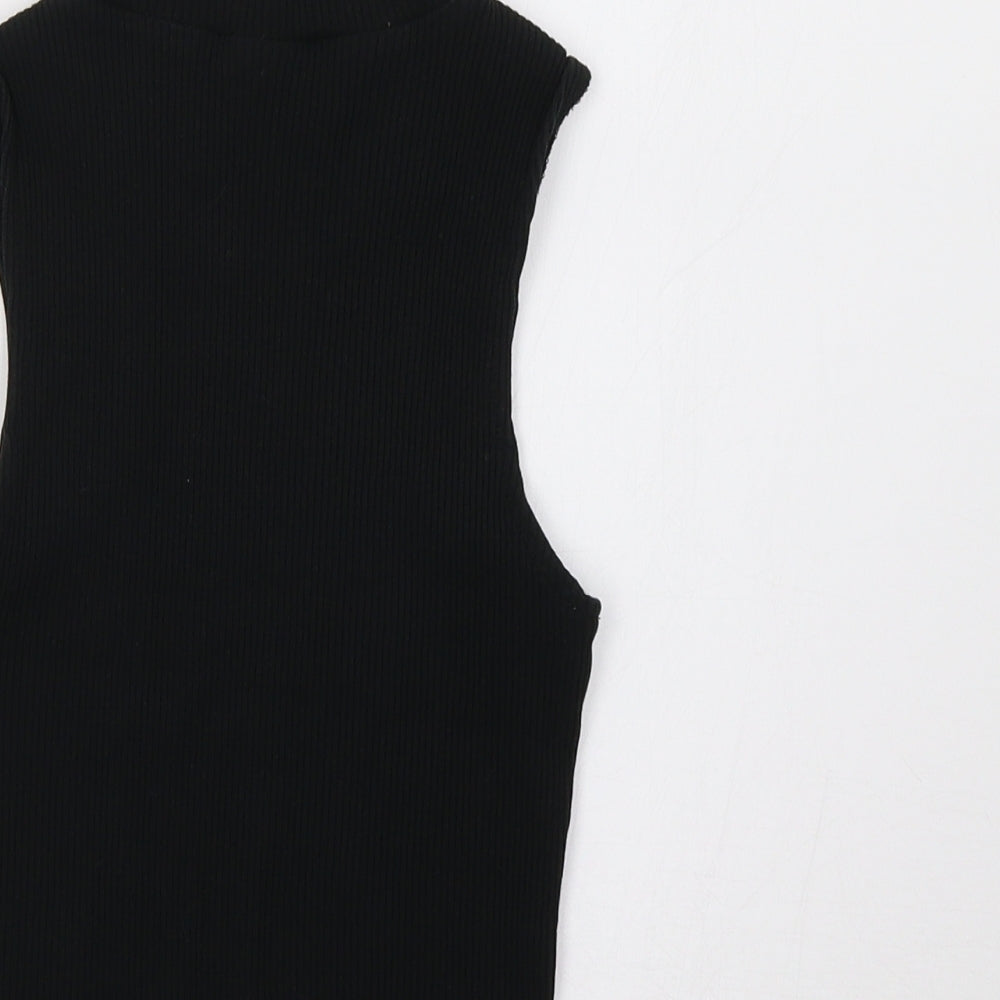 Womens UK Size S H&M Black Basic T-Shirt