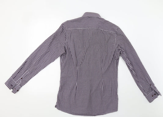 Mens UK Size 15 NEXT Blue Button-Up Long Sleeve Casual Shirt