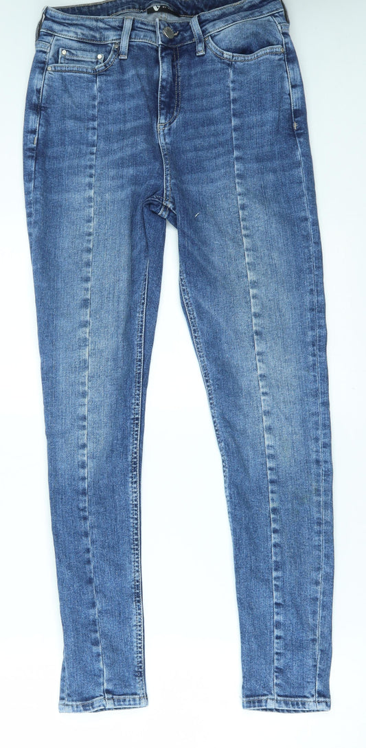 Womens UK Size 8 Very Regular Fit Straight Blue Jeans