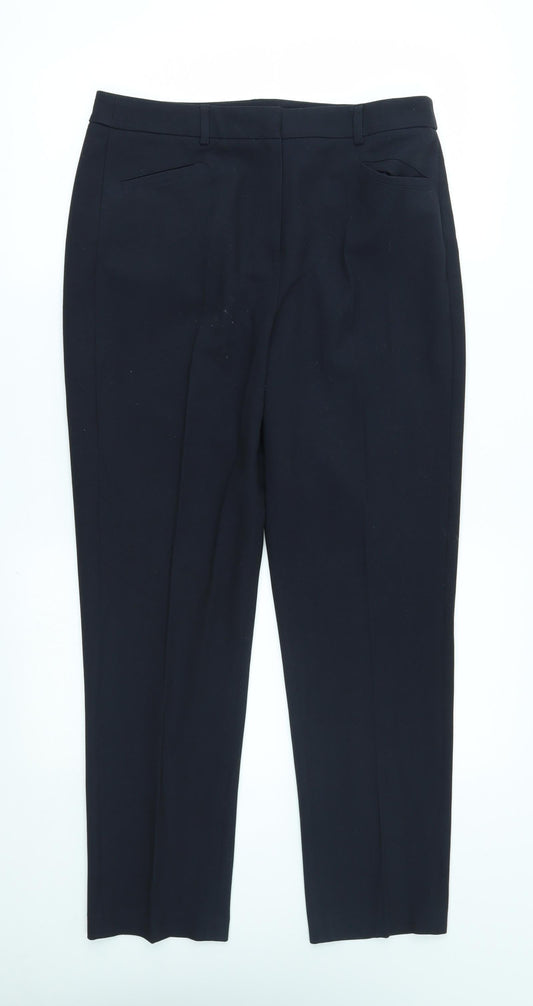 Womens UK Size 12 CC Regular Fit Blue Trousers