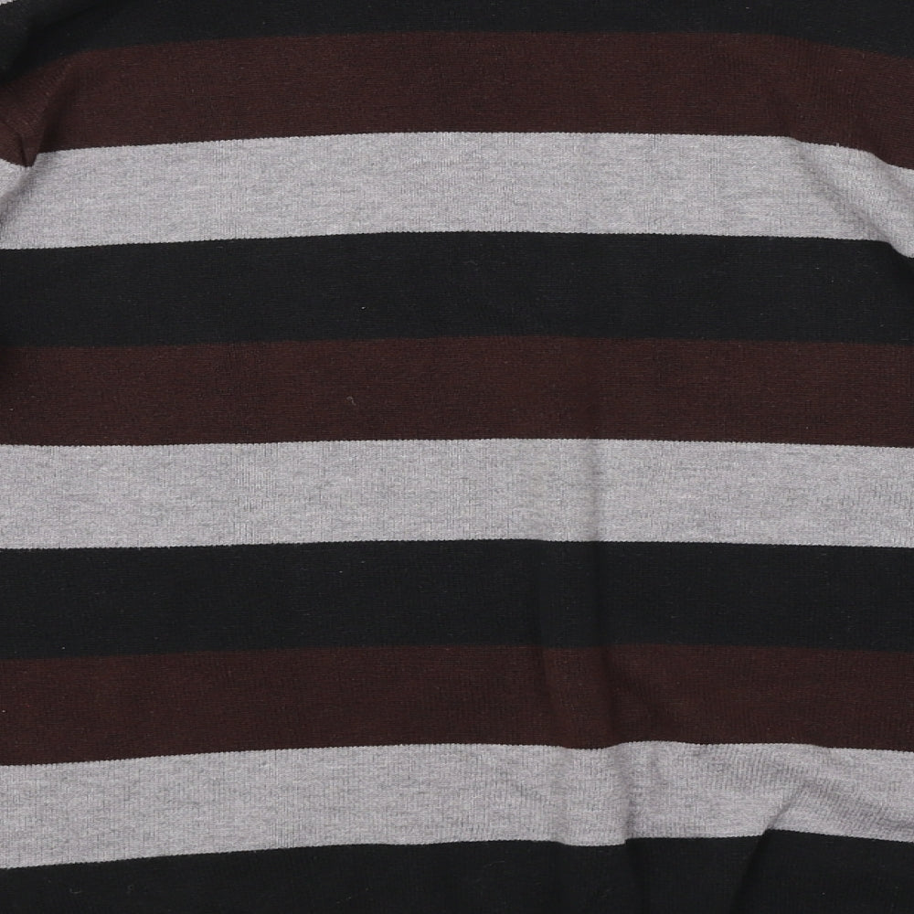 Cedar Wood State Mens Multicoloured Striped Pullover Jumper Size S