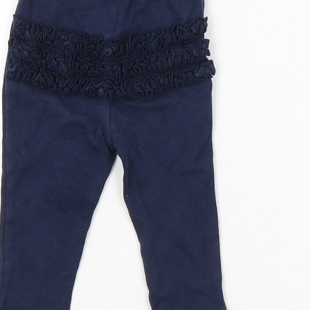 Brand and care label for Preworn Baby Blue Jogger Leggings, size 6-9, Months