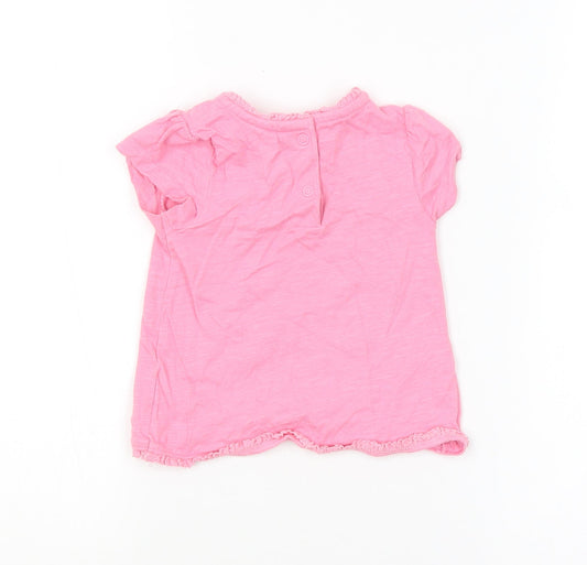 Mini Club Girls Pink Basic T-Shirt Size 6-9 Months