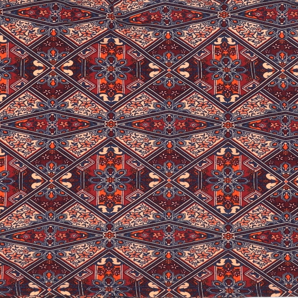 New Look Womens Red Argyle/Diamond Straight & Pencil Set Size 12