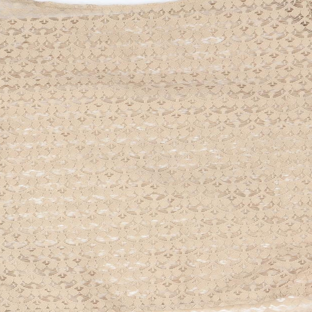 Womens UK Size S American Apparel Beige Basic T-Shirt