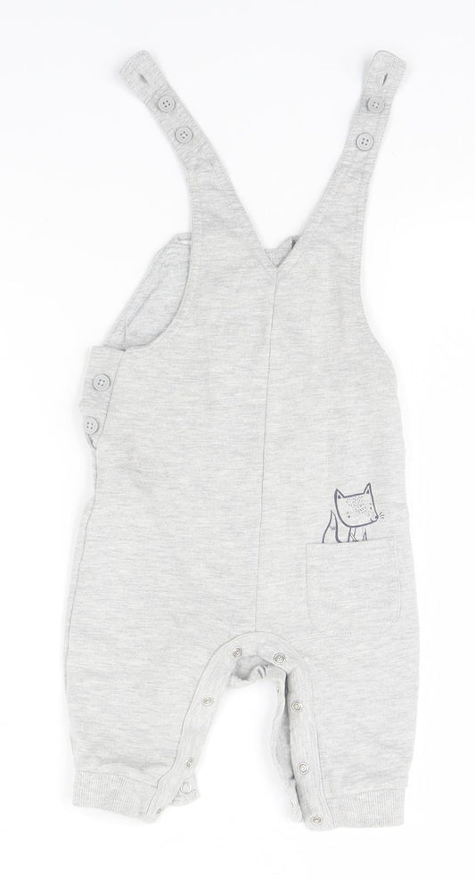 George Baby Grey Babygrow One-Piece Size 3-6 Months - Explore the Woods